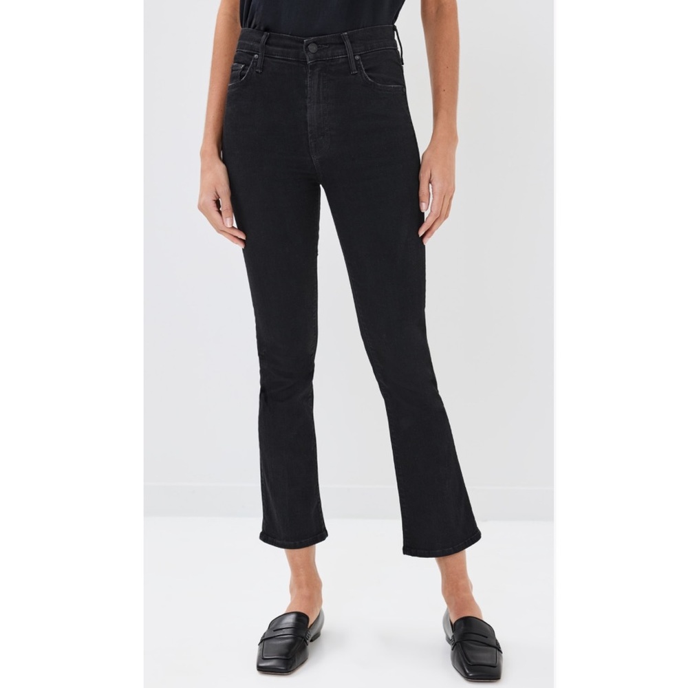 MOTHER Black Straight-Leg Jeans